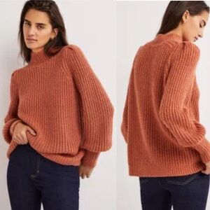 Boden Ribbed Fluffy High Neck Jumper